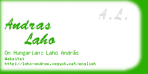 andras laho business card